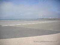 Looking out to sea and toward Boulogne's harbour